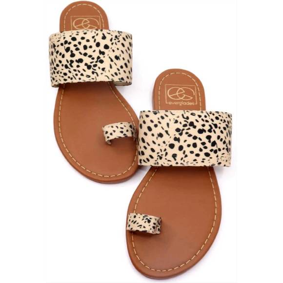 NEW EVERGLADES lulu 30 sandal in cheetah - Picture 2 of 2